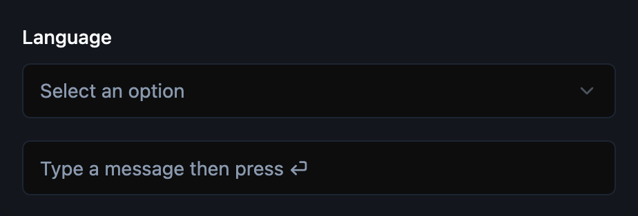 Language in a prompt